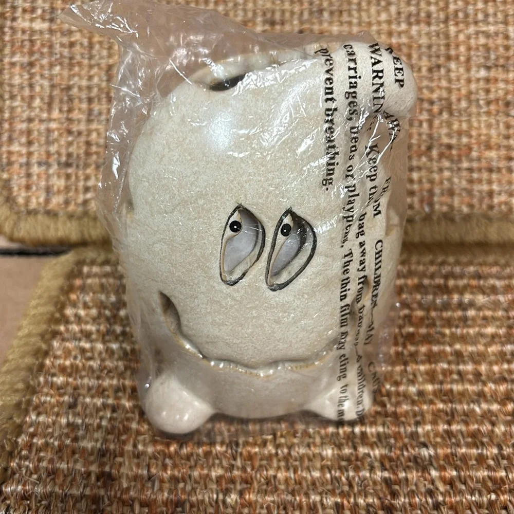 Ceramic Ghost Tea Light Holder Halloween Decor by TII Collections NEW